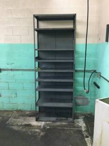lot 384 image: Metal shelf...