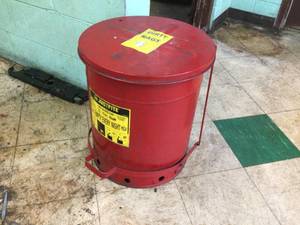 lot 408 image: Justrite oily waste can...