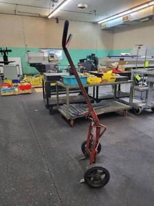 lot 426 image: 2-wheel barrel cart...
