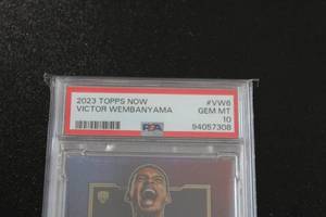 lot 2 image: 2023 Topps Now Rookie of the Year Victor Wembanyama #VW6 PSA 10 Rookie Card