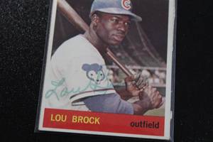 lot 54 image: 1964 Topps Lou Brock #29 In Person Autograph Damaged - See Description