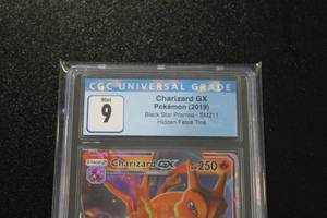 lot 68 image: Charizard GX Hidden Fates Tin Black Star Promo CGC 9