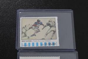lot 99 image: 1968 American Oil Winners Circle Bart Starr & Gale Sayers