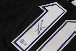 lot 105 image: Sacramento Kings Mike Bibby Autograph Basketball Jersey Beckett COA #WU90517