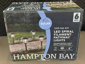 lot 3 image: trolly - Hampton Bay LED Spiral Filament Pathway Lights 6-Pack