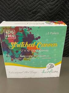 lot 103 image: Davelio 12 x 12 Stretched Canvas 5-Piece Pack