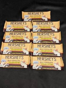 Lot of 9 Hersheys Milk Chocolate with Almonds Bars