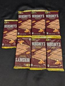 Lot of 7 Hersheys Milk Chocolate with Almonds XL Bars