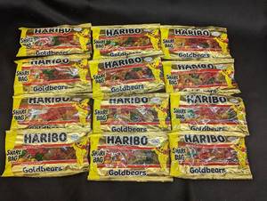 Lot of 12 Haribo Goldbears Gummi Candy Share Bags