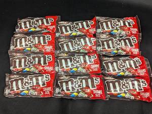 Lot of 10 M&Ms Milk Chocolate Share Size Packs