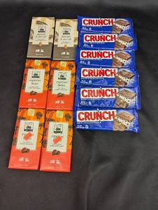 Assorted Chocolate Bars - Endangered Species and Crunch (Lot of 12)