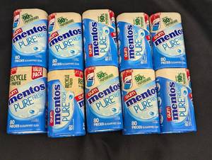 Mentos Pure Fresh Sugar-Free Gum 80 Pieces Value Pack Lot