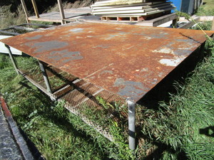 lot 8 image: Steel Table 14 Top 6x10x35