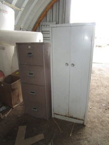 lot 50 image: Steel Cabinet & Filing Cabinet