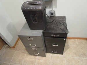 lot 59 image: File Cabinets & Paper Shredder