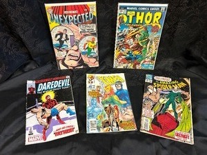 lot 24 image: Thor, Amazing Spiderman, DareDevil & Tales of the Unexpected Comic Books