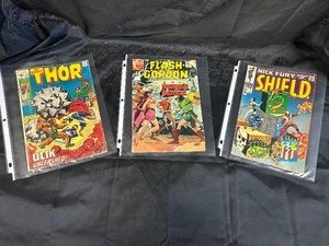 lot 28 image: Thor, Flash Gordon, & Nick Fury Comic Books