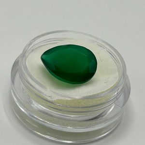 4.66 Carat Emerald Pear Faceted Shape
