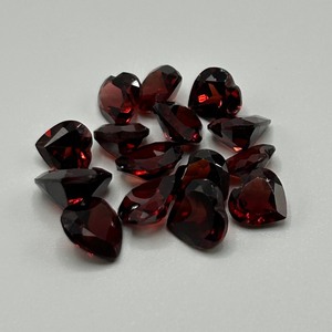 15.30 Carat Garnet Heart Faceted Shape - Assorted Lot of Loose Stones