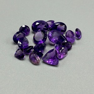 13.19 Carat Amethyst Mixed Cut - Assorted Size & Shape Lot of Loose Stones