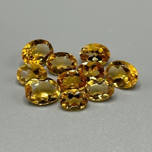 11.20 Carat Citrine Oval Faceted Cut - Lot of 10 Loose Stones