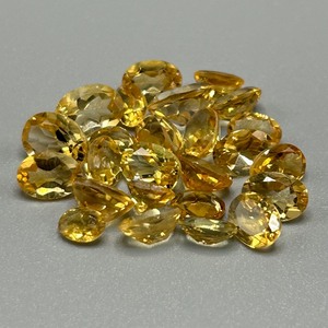 16.81 Carat Citrine Oval & Round Faceted Cut - Assorted Lot of Loose Stones