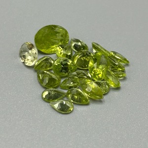 12.92 Carat Peridot Mixed Cut - Various Size, Color & Shape Assorted Lot of Loose Stones