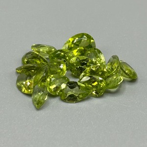 15.15 Carat Peridot Pear Faceted Shape - Assorted Lot of Loose Stones