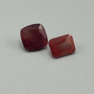 3.18 Carat Red Labradorite Mixed Cut - Set of Two Loose Stones