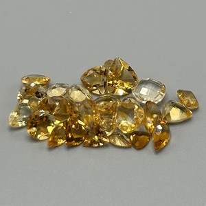 23.76 Carat Citrine Mixed Cut - Various Size, Color & Shape Assorted Lot of Loose Stones