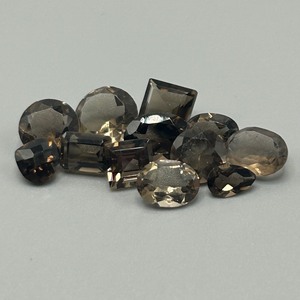 14.55 Carat Smoky Quartz Mixed Cut - Various Size, Color & Shape Assorted Lot of Loose Stones