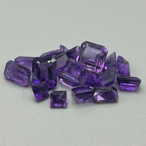 12.36 Carat Amethyst Mixed Cut - Various Size, Color & Shape Assorted Lot of Loose Stones
