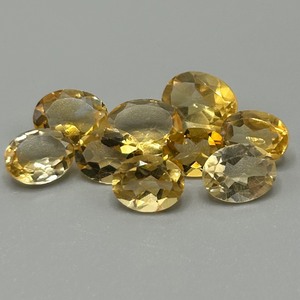 15.40 Carat Citrine Oval Faceted Cut - Various Color & Shape Assorted Lot of Loose Stones