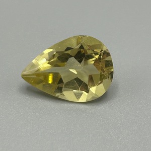 9.21 Carat Lemon Yellow Quartz Pear Faceted Shape
