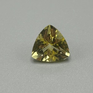 4.43 Carat Lemon Yellow Quartz Trillion Triangular Faceted Cut