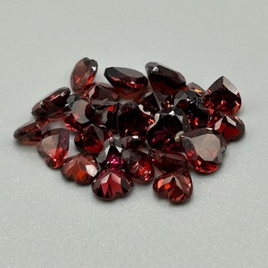 15.30 Carat Garnet Heart Faceted Shape - Various Color & Size Assorted Lot of Loose Stones