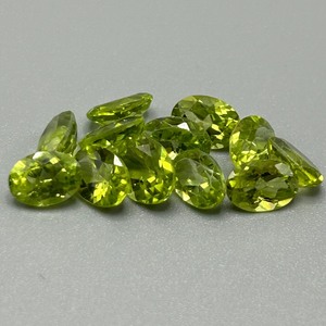 10.37 Carat Peridot Oval Faceted Cut - Assorted Lot of Loose Stones