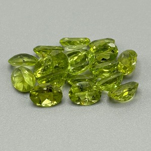 14.50 Carat Peridot Oval Faceted Cut - Assorted Lot of Loose Stones