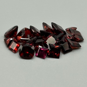 18 Carat Garnet Mixed Cut - Various Size, Color & Shape Assorted Lot of Loose Stones