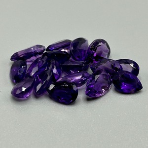 14.60 Carat Amethyst Pear Faceted Shape Assorted Lot of Loose Stones
