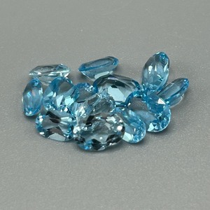 7.90 Carat Blue Topaz Oval Cut - Various Size Lot of Loose Stones