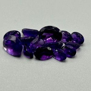 11.30 Carat Amethyst Oval Faceted Cut - Assorted Lot of Loose Stones