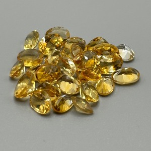 26.50 Carat Citrine Oval & Round Faceted Cut  - Various Size & Color Assorted Lot of Loose Stones