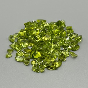 48.39 Carat Peridot Mixed Cut - Various Size & Shape Assorted Lot of Loose Stones