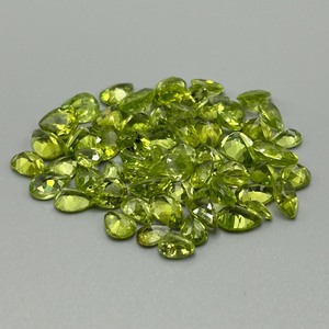42 Carat Peridot Pear Faceted Shape Assorted Lot of Loose Stones