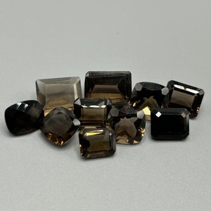 33.90 Carat Smoky Quartz Mixed Cut - Various Size, Color & Shape Assorted Lot of Loose Stones