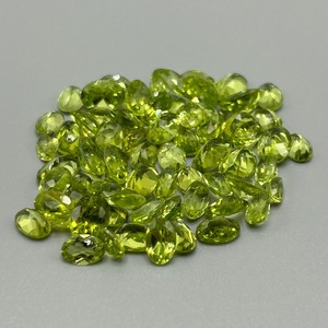 37 Carat Peridot Oval Faceted Cut - Assorted Lot of Loose Stones
