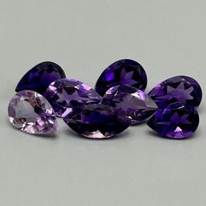 2.60 Carat Amethyst Mixed Cut - Various Size, Color & Shape Assorted Lot of Loose Stones