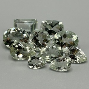 29.30 Carat Prasiolite Light Green Quartz Mixed Cut - Various Size & Shape Assorted Lot of Loose Stones