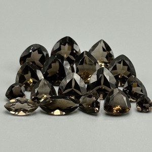 35 Carat Smoky Quartz Mixed Cut - Various Size & Shape Assorted Lot of Loose Stones